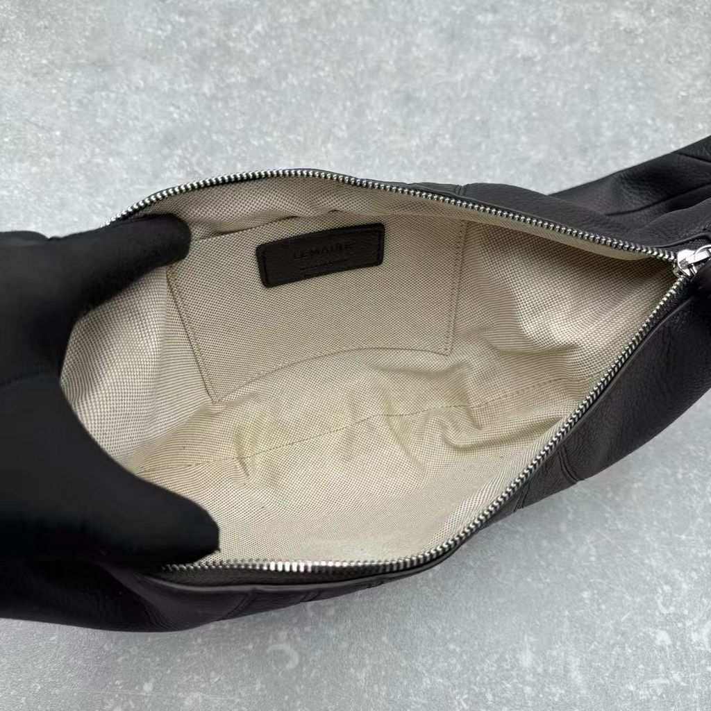 LEMAIRE 牛皮 牛角包 深巧克力色6