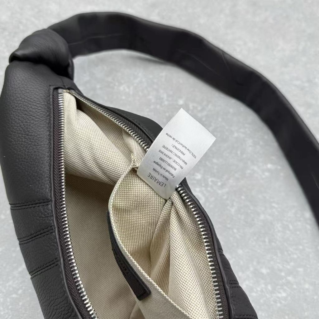 LEMAIRE 牛皮 牛角包 深巧克力色8