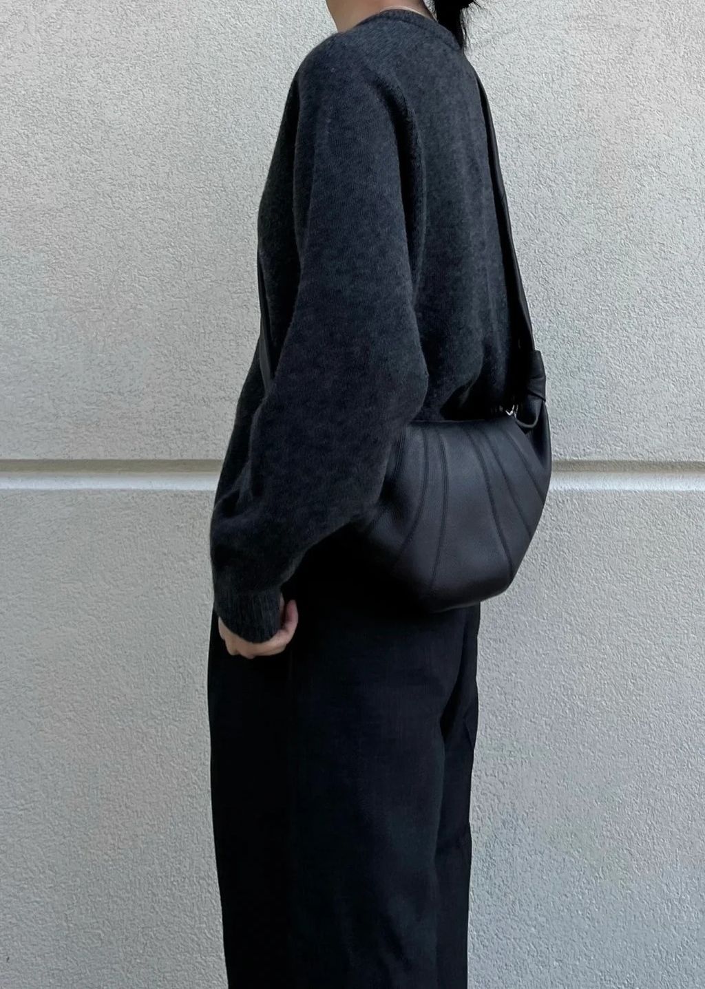 LEMAIRE CROISSANT 牛皮牛角包 深巧克力色2