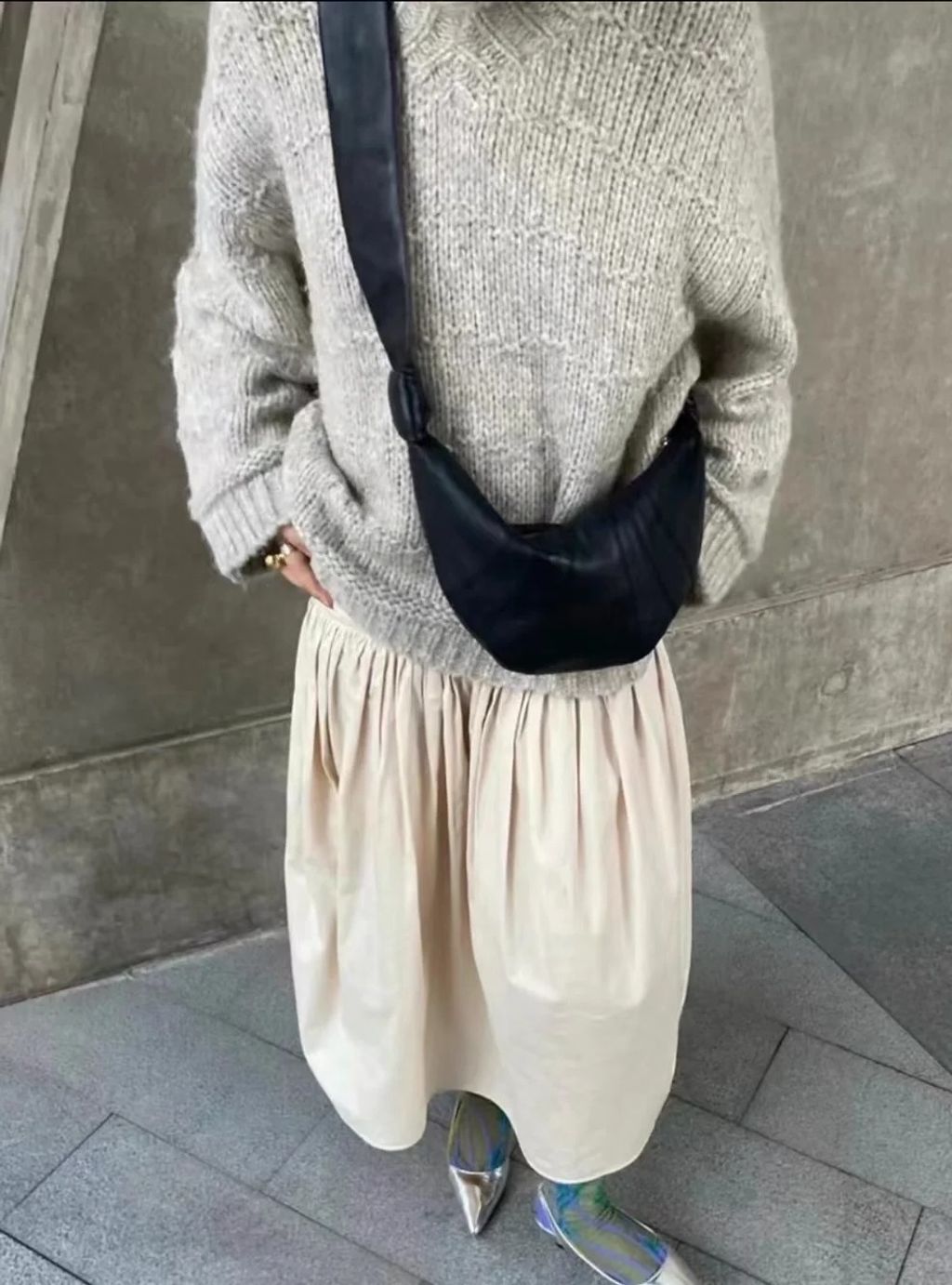 LEMAIRE CROISSANT 牛角包 羊皮黑色6