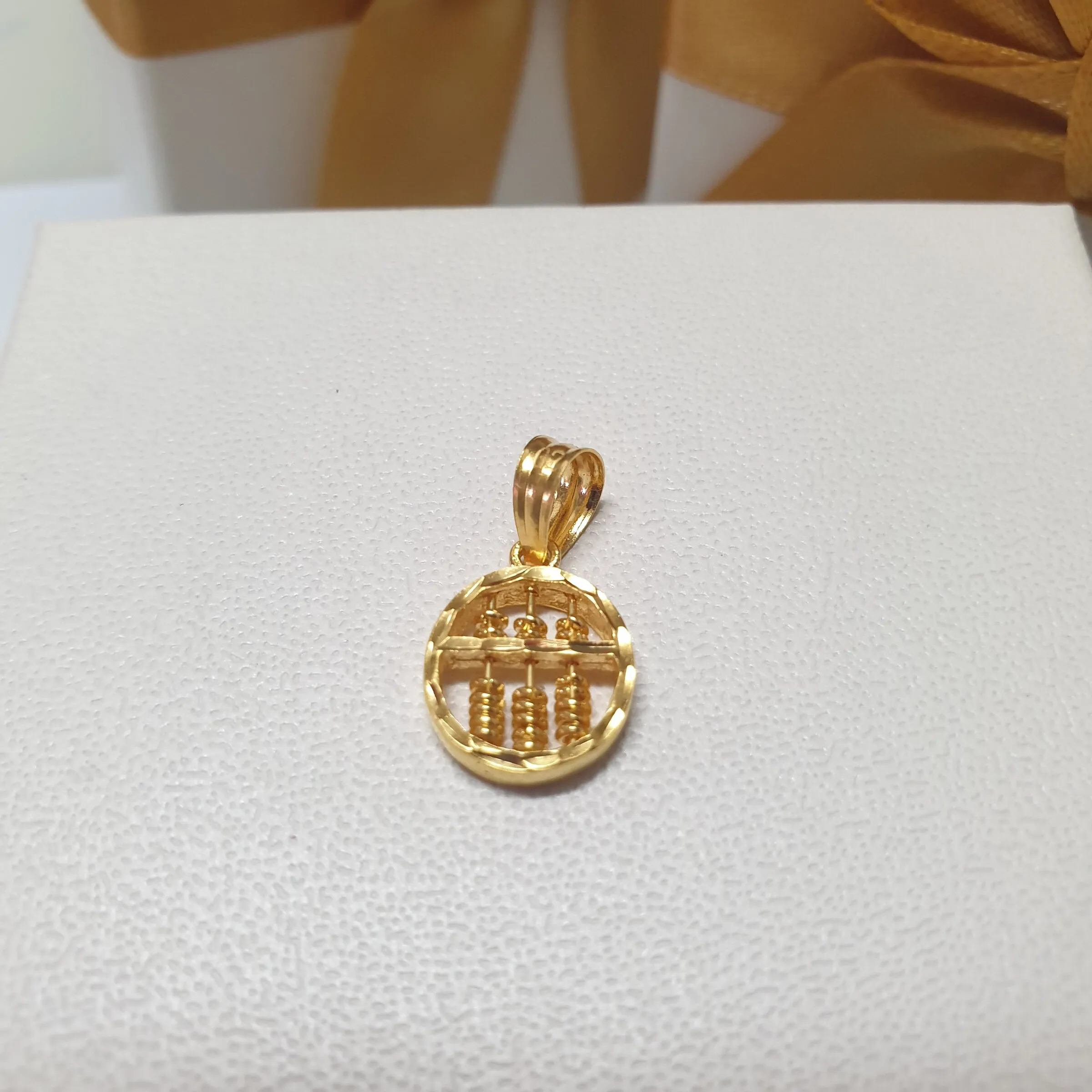 Round Abacus Pendant