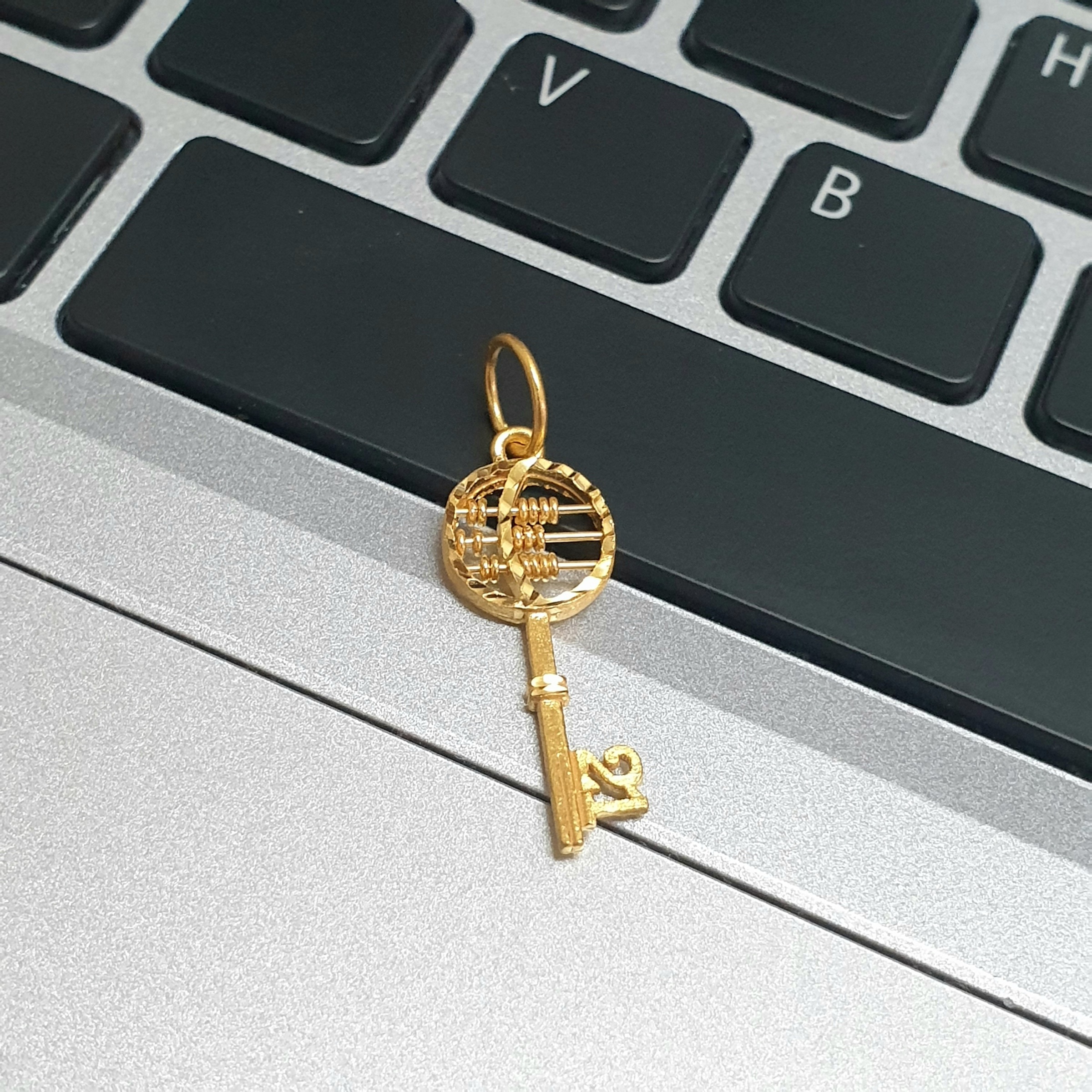 Round Abacus Key Pendant