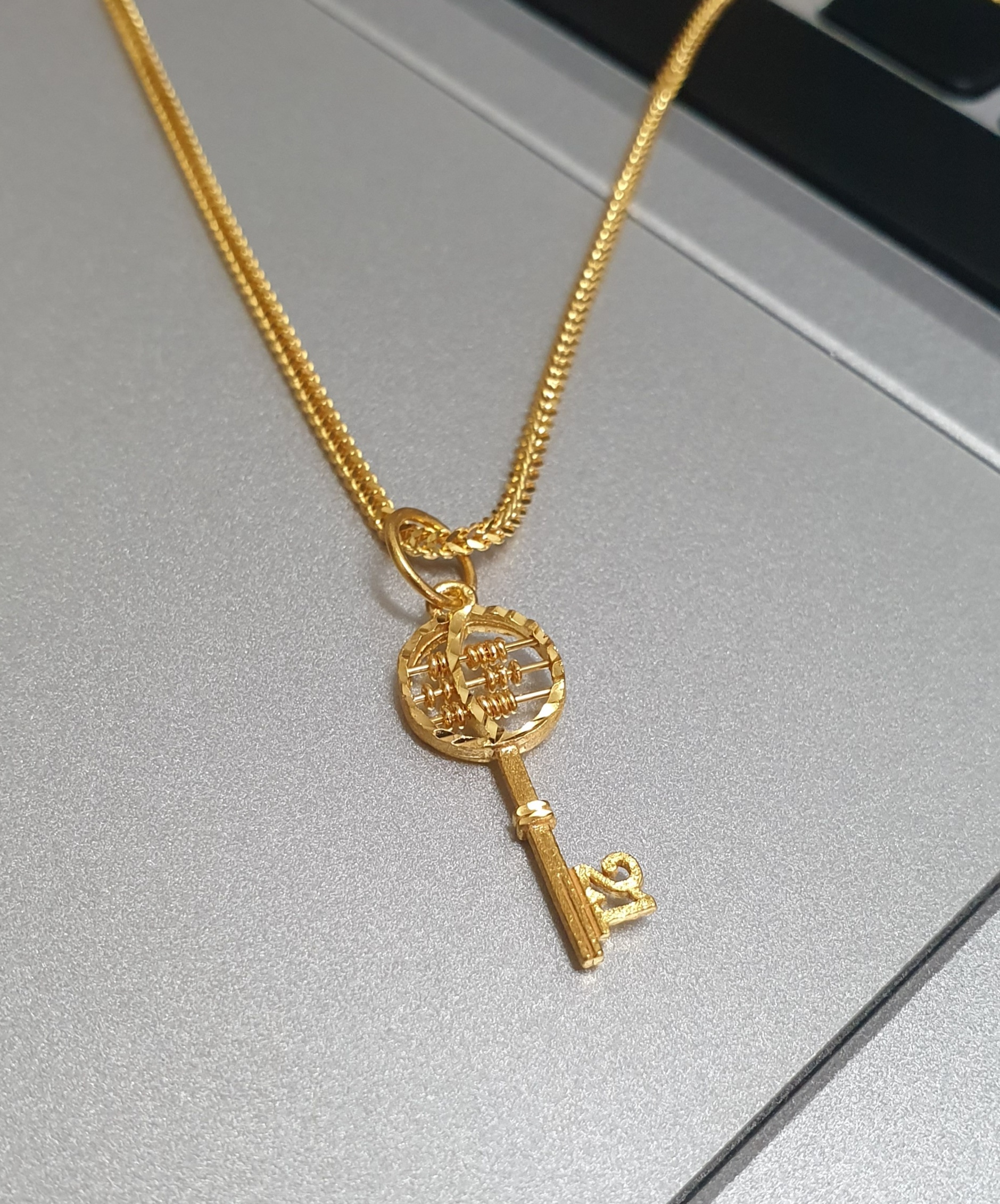 Round Abacus Key Pendant