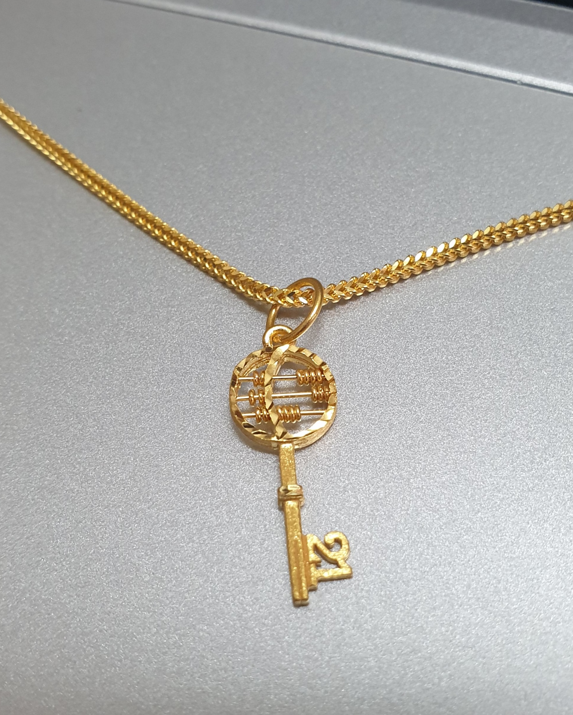 Round Abacus Key Pendant