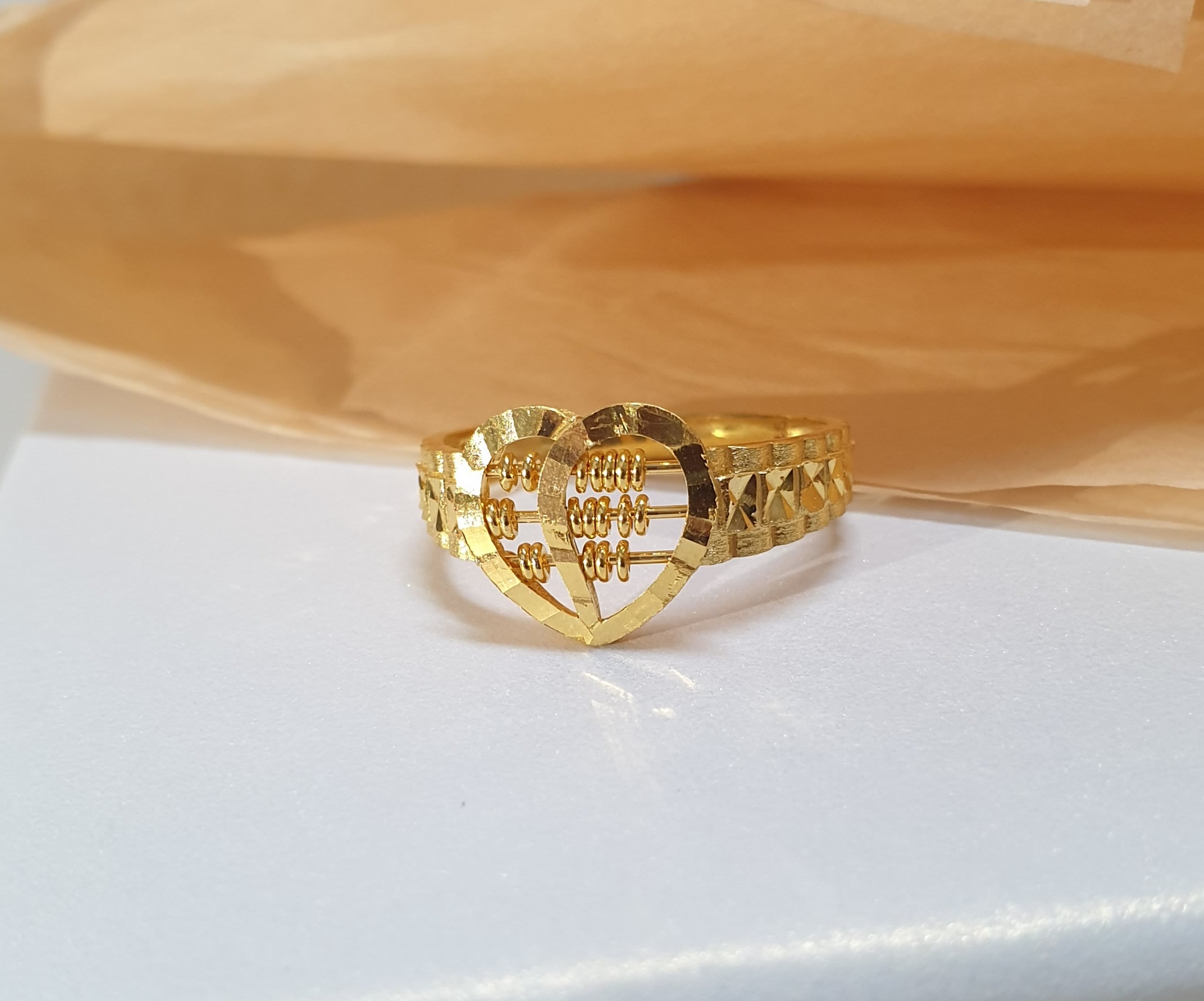 Heartwave Abacus Ring