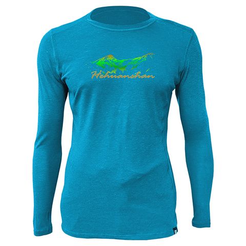 男 遠山石墨烯羊毛圓領T(土耳其藍)