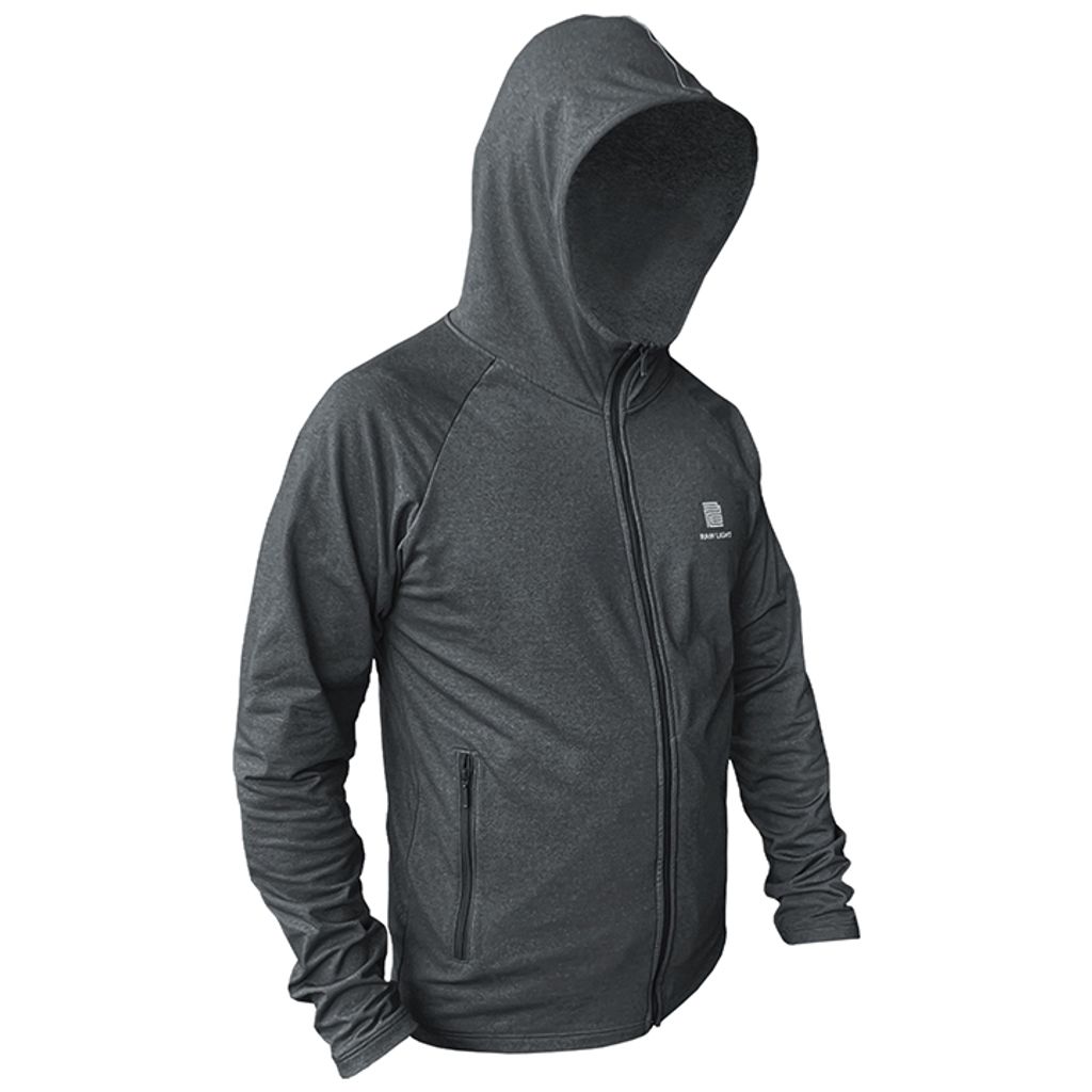 花紗連帽刷毛外套(大地灰)