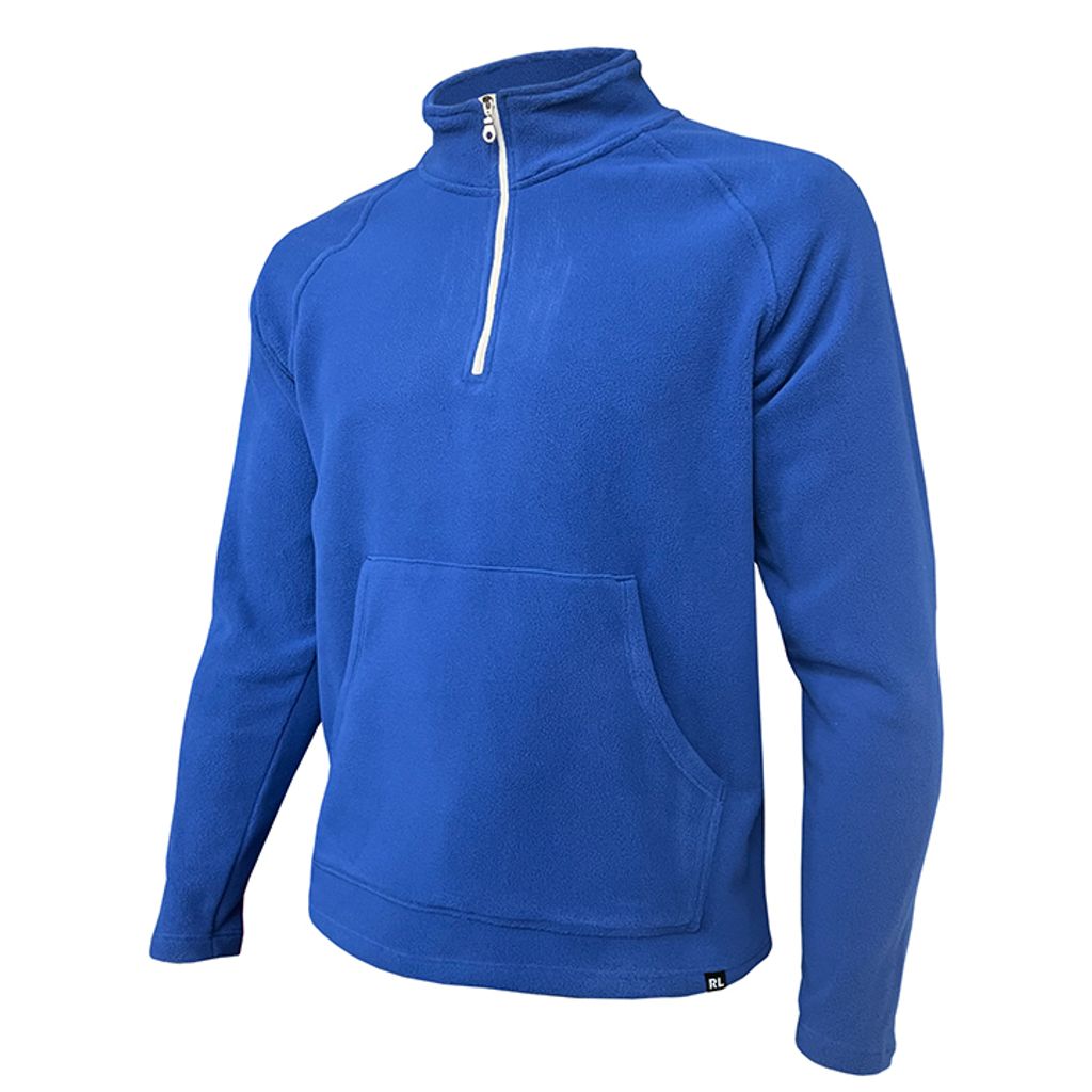半門襟拉鍊中層衣(寶藍)