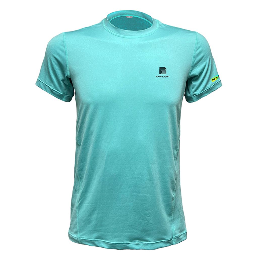 男 輕柔溫控短袖石墨烯圓領衫(湖水綠)