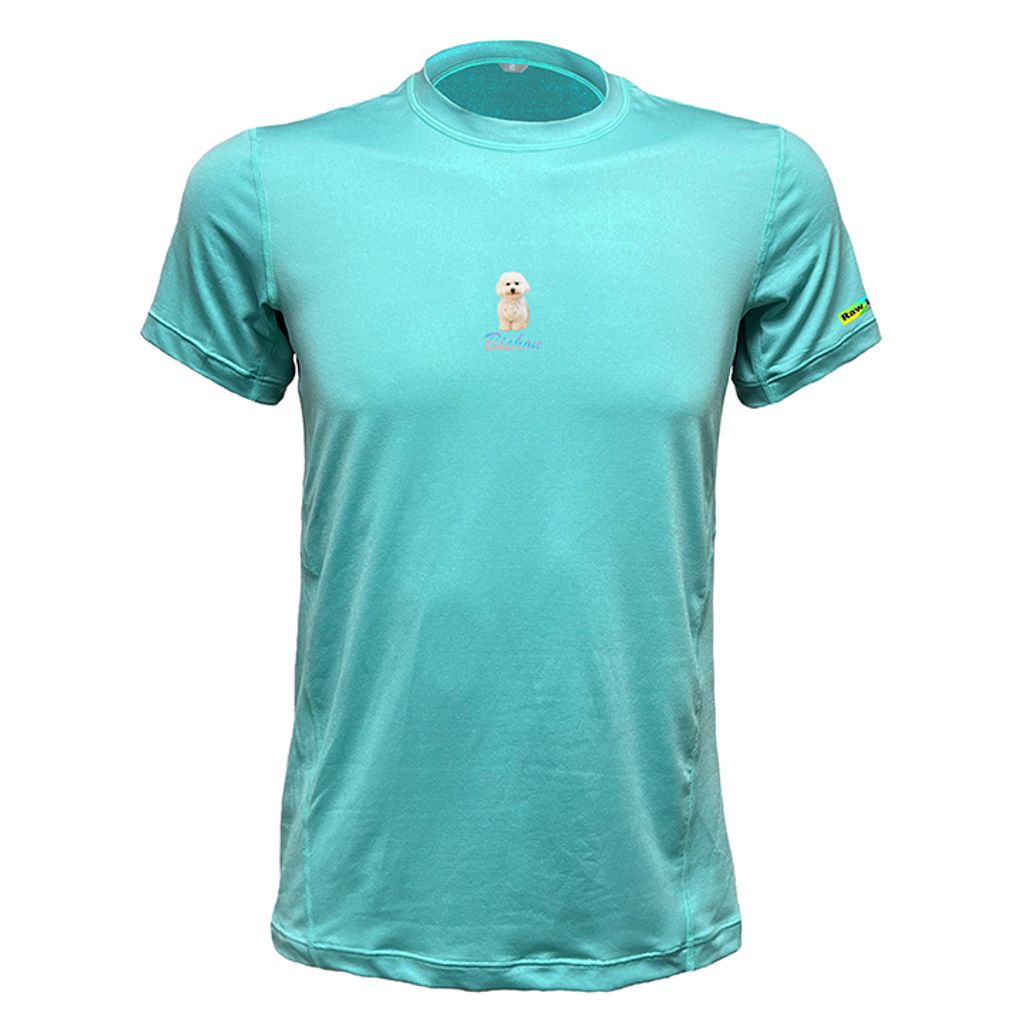 男 比熊 輕柔溫控短袖石墨烯圓領衫(湖水綠)