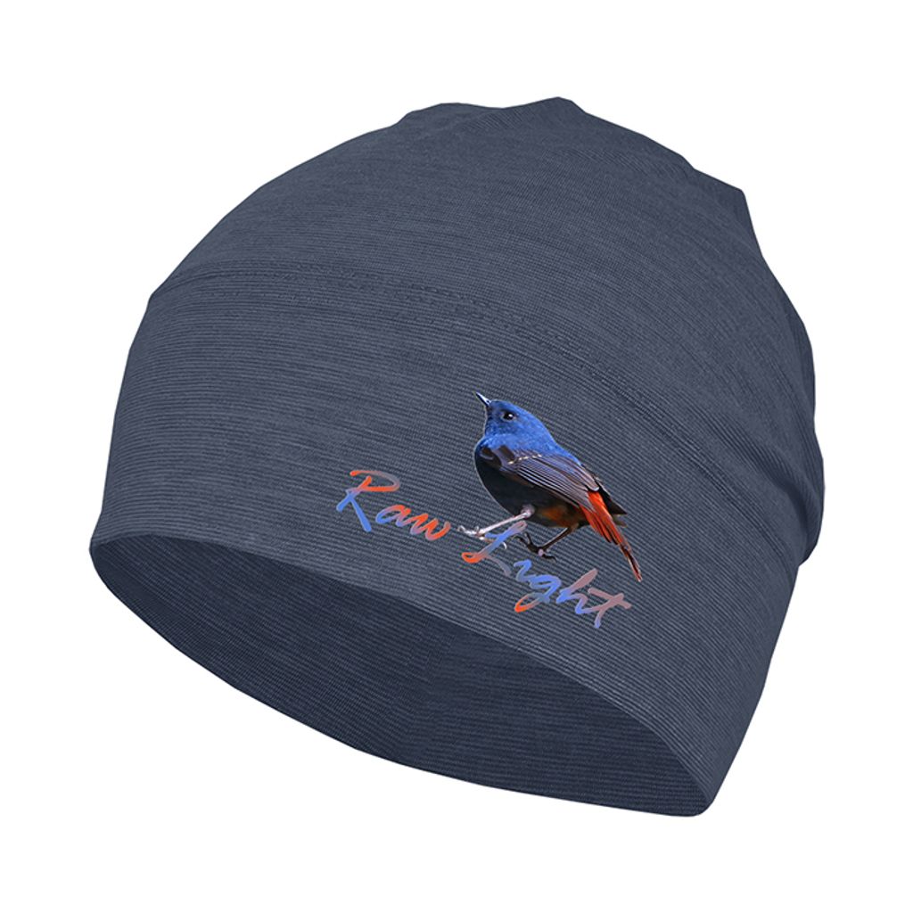 鉛色水鶇 保暖石墨烯羊毛頭套(青黑)