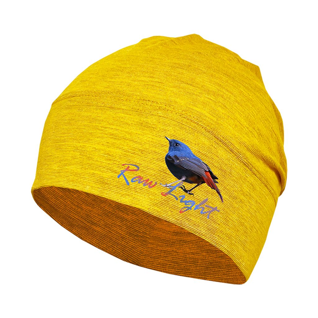 鉛色水鶇 保暖石墨烯羊毛頭套(麥黃)