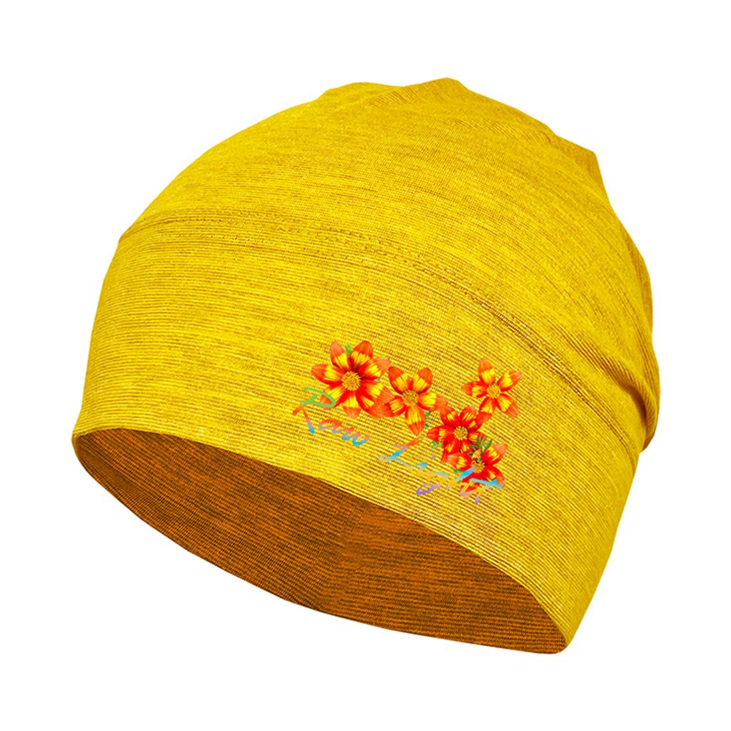 野花 保暖石墨烯羊毛頭套(麥黃)