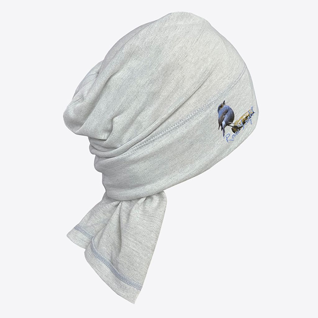 鉛色水鶇 保暖石墨烯羊毛圍脖頭巾(米灰)