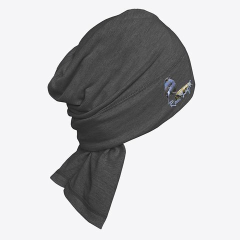 鉛色水鶇 保暖石墨烯羊毛圍脖頭巾(青黑)