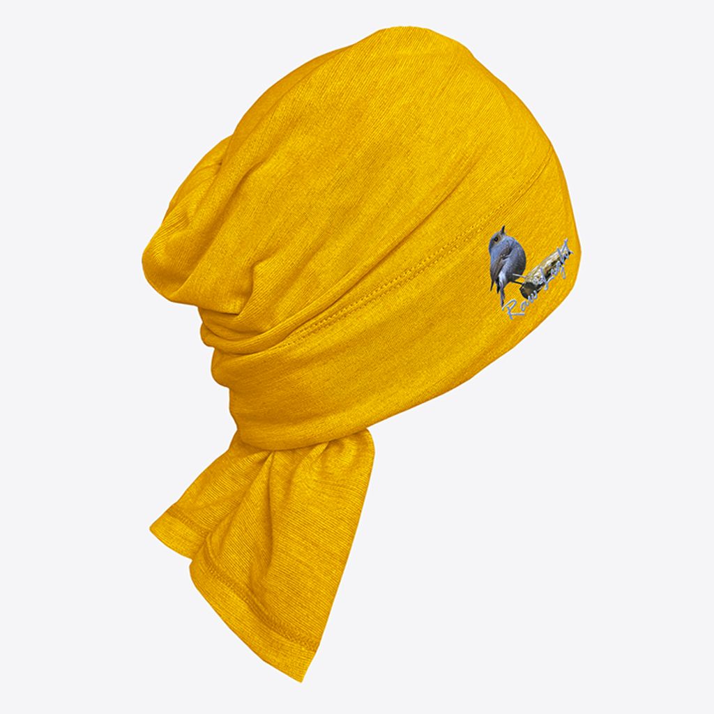 鉛色水鶇 保暖石墨烯羊毛圍脖頭巾(麥黃)