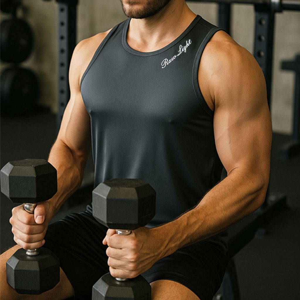 男 輕柔溫控石墨烯運動背心(曜石灰)1