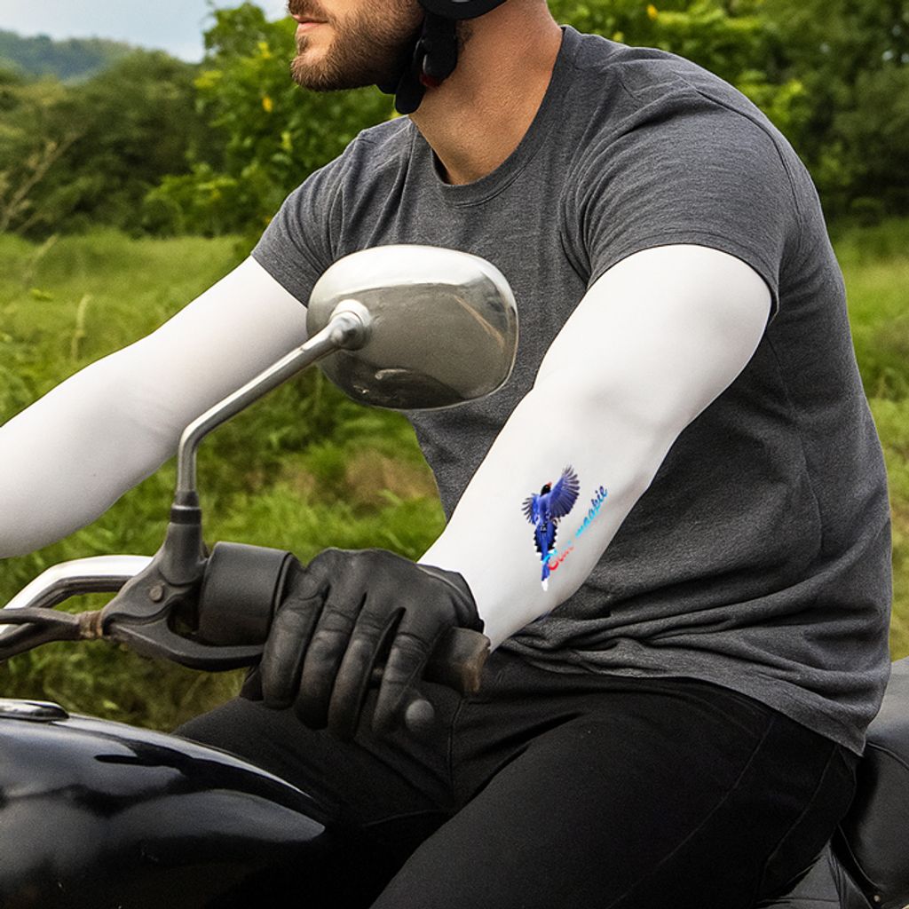 【Raw Light】藍鵲 涼感木醣醇袖套(白色)