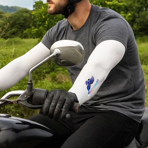 【Raw Light】藍鵲 涼感木醣醇袖套(白色)