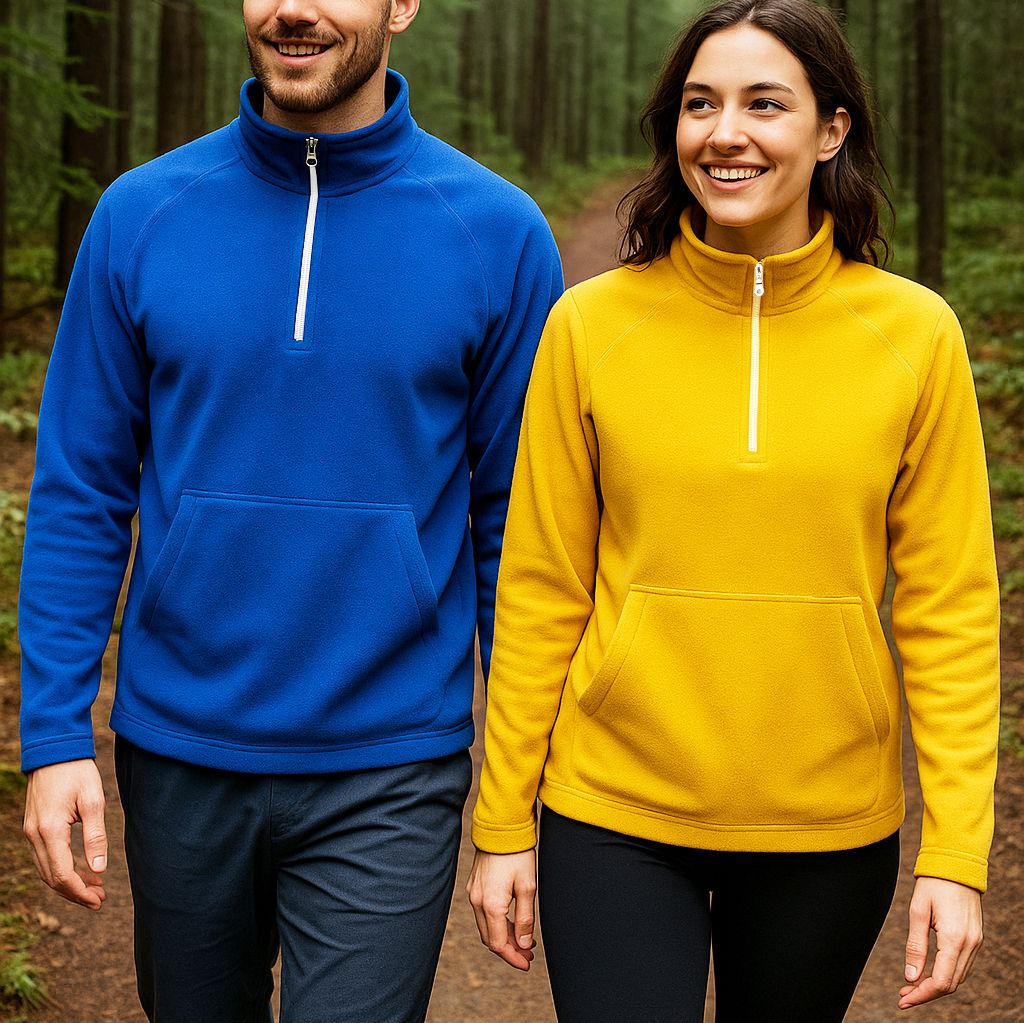 半門襟拉鍊中層衣