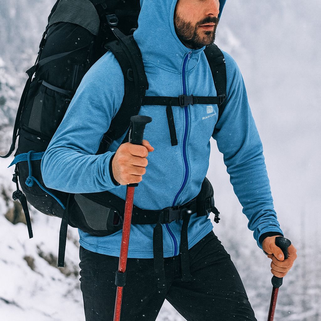 【Raw Light】男 輕量隔濕長袖花紗連帽外套