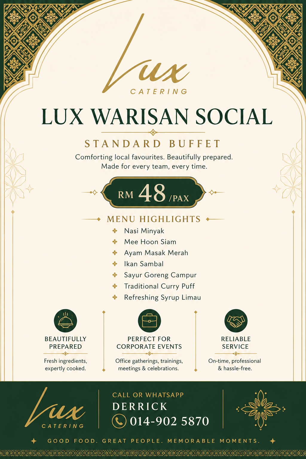 Lux Warisan Social Malay Buffet RM48