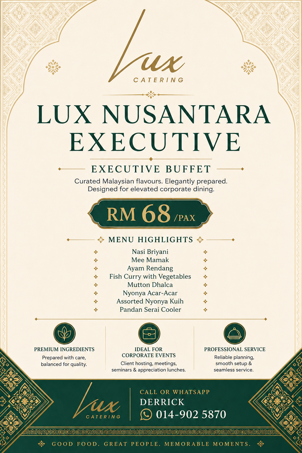 Lux Nusantara Executive Malay Buffet RM68