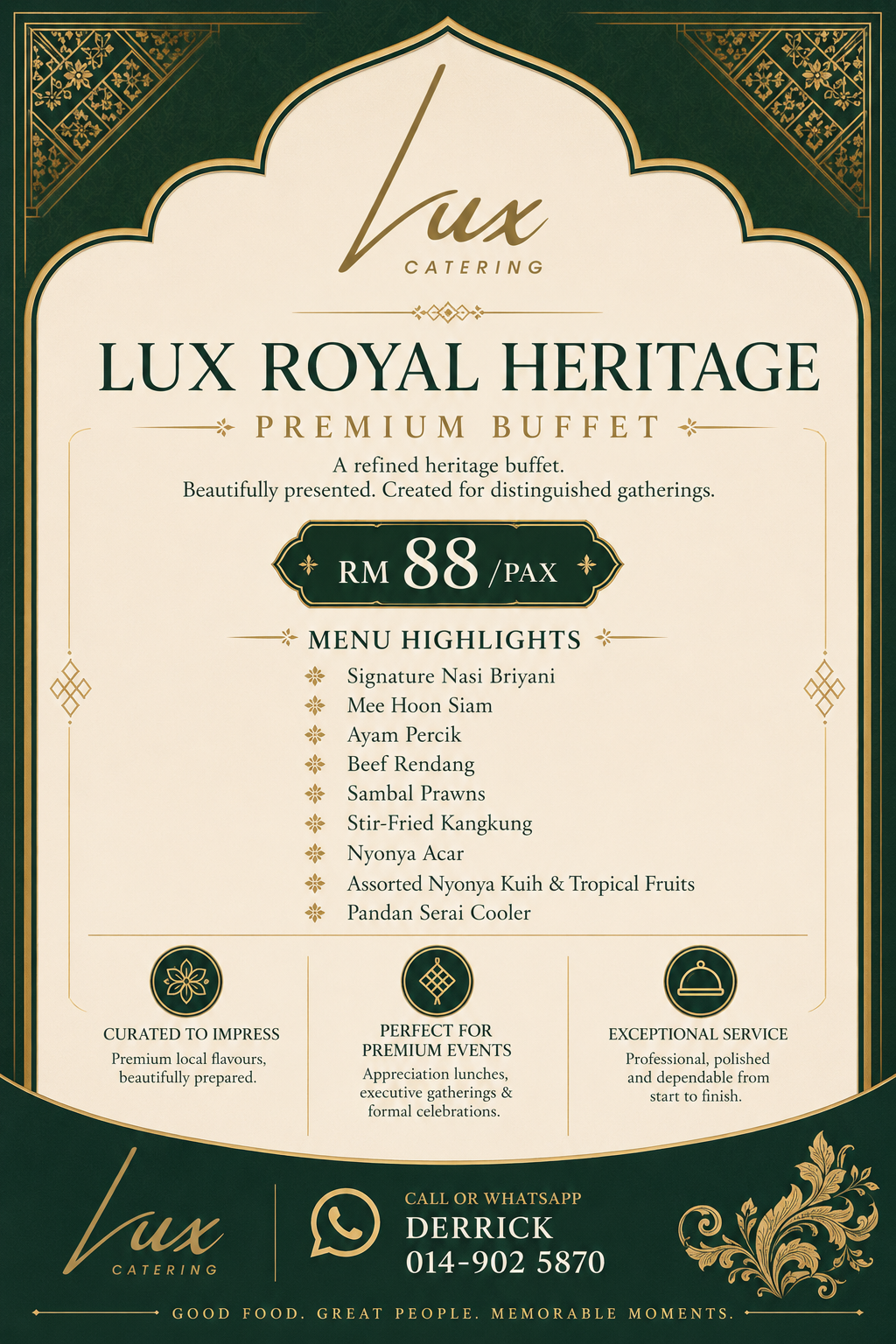 Lux Royal Heritage Malay Buffet RM88