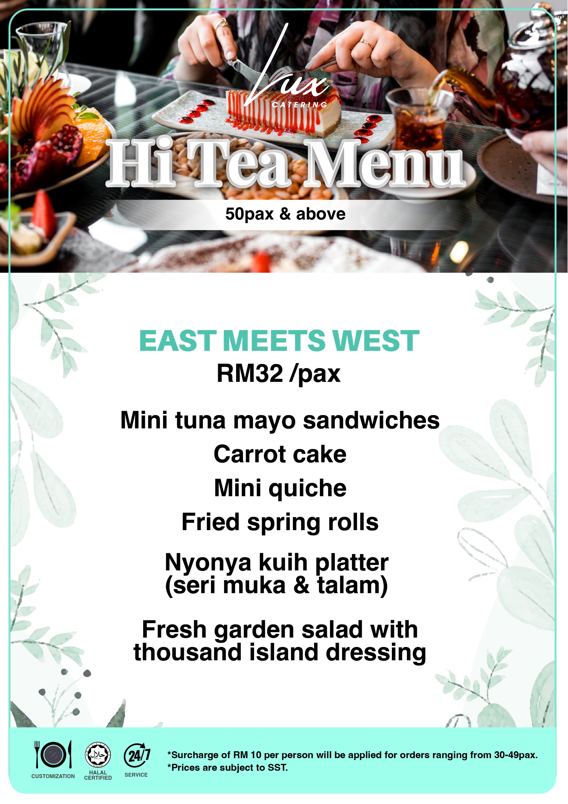 East Meets West Hi-Tea Menu RM32