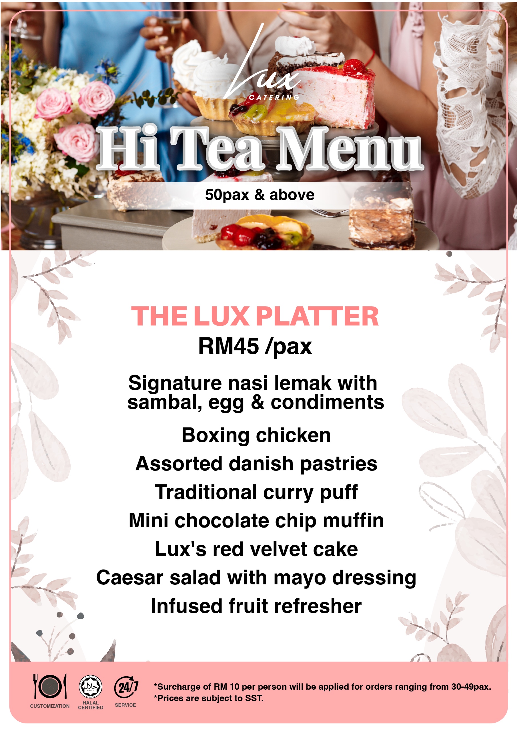 The Lux Platter Hi-Tea Menu RM45