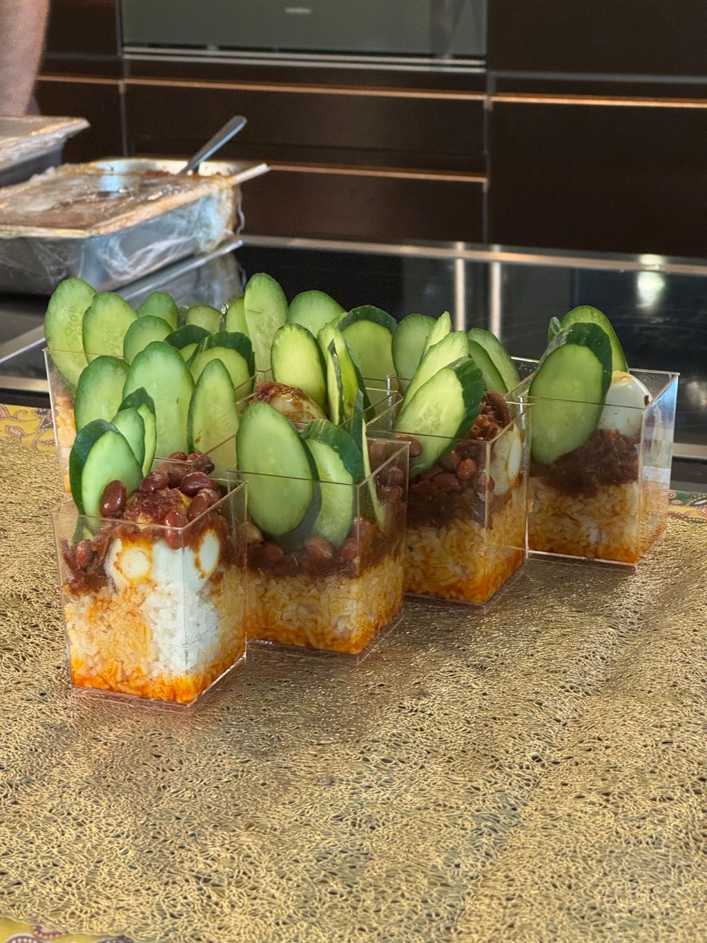 Nasi lemak in cup sample