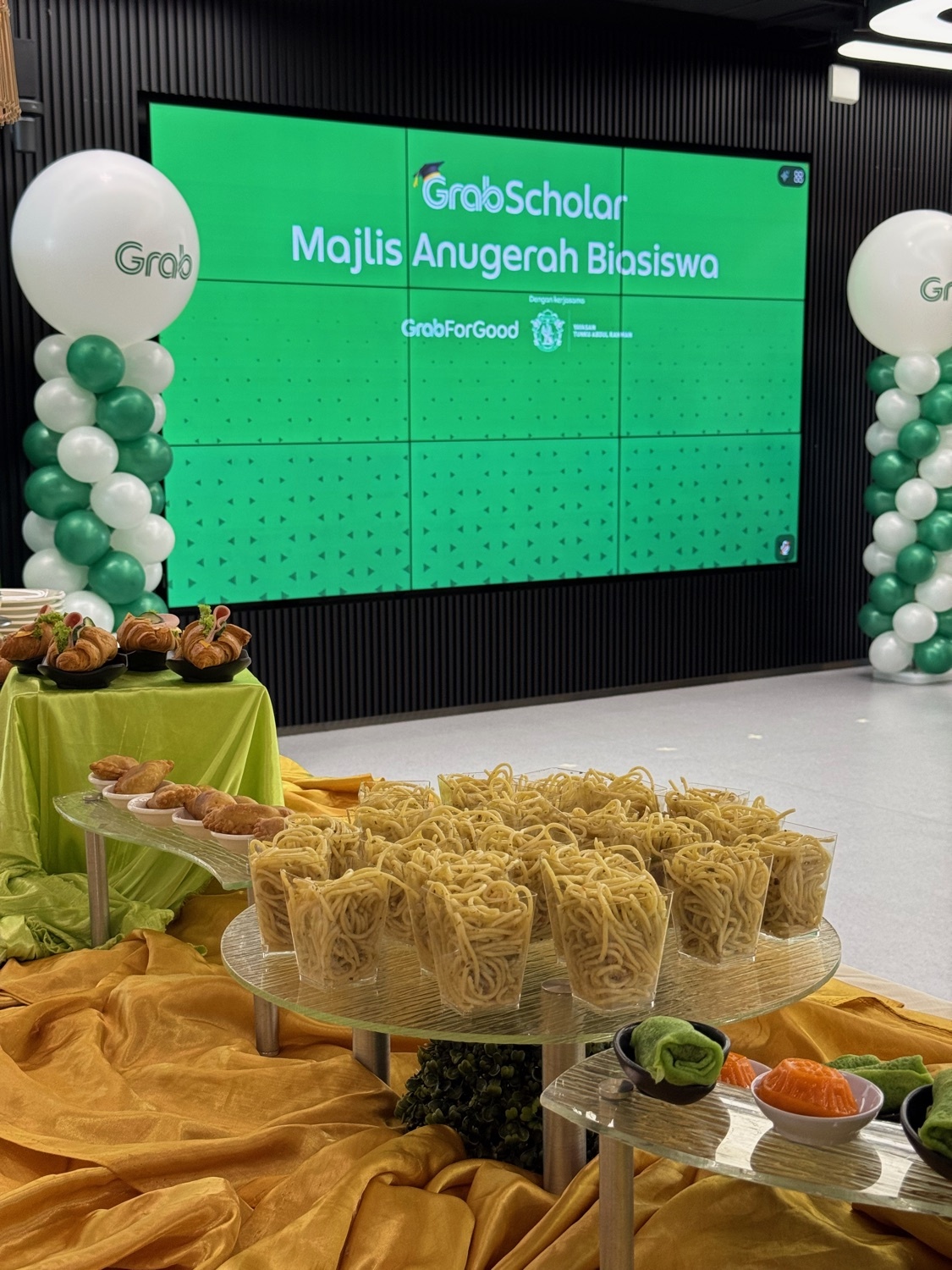 Grab Graduation event buffet by Lux Catering