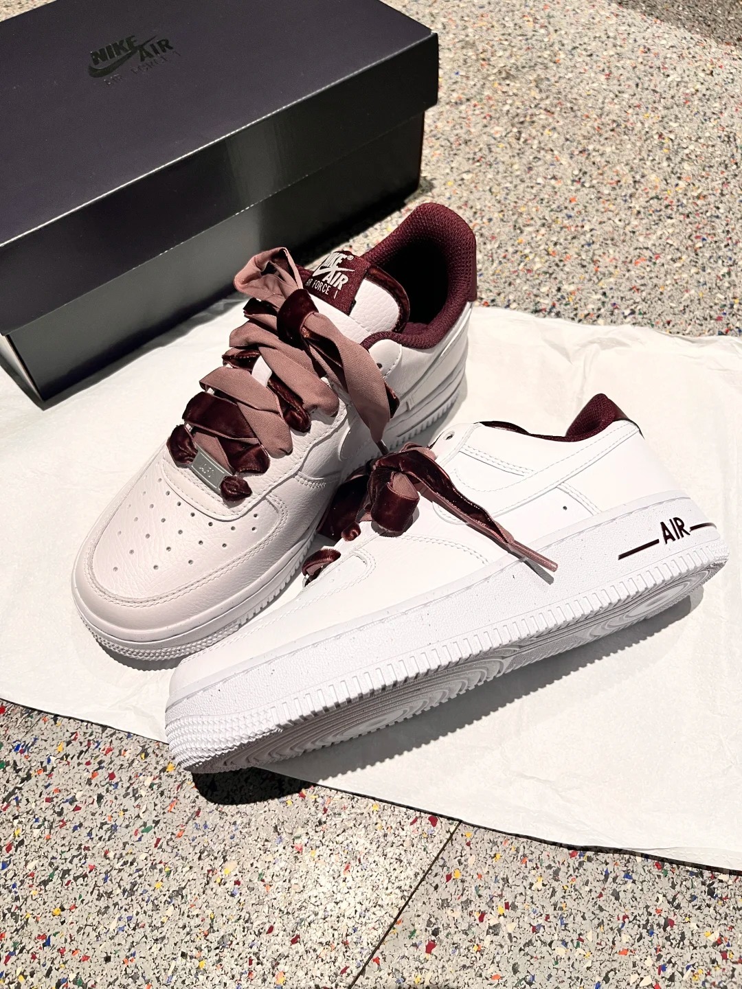 💥Nike Air Force 1这波丝绒缎面鞋带太绝了_2_Eva👧_来自小红书网页版