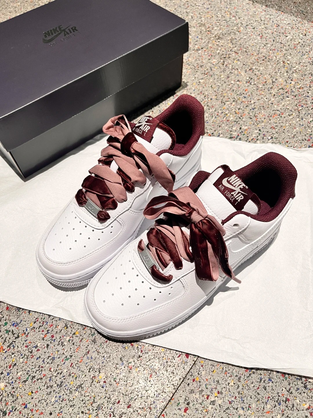 💥Nike Air Force 1这波丝绒缎面鞋带太绝了_1_Eva👧_来自小红书网页版