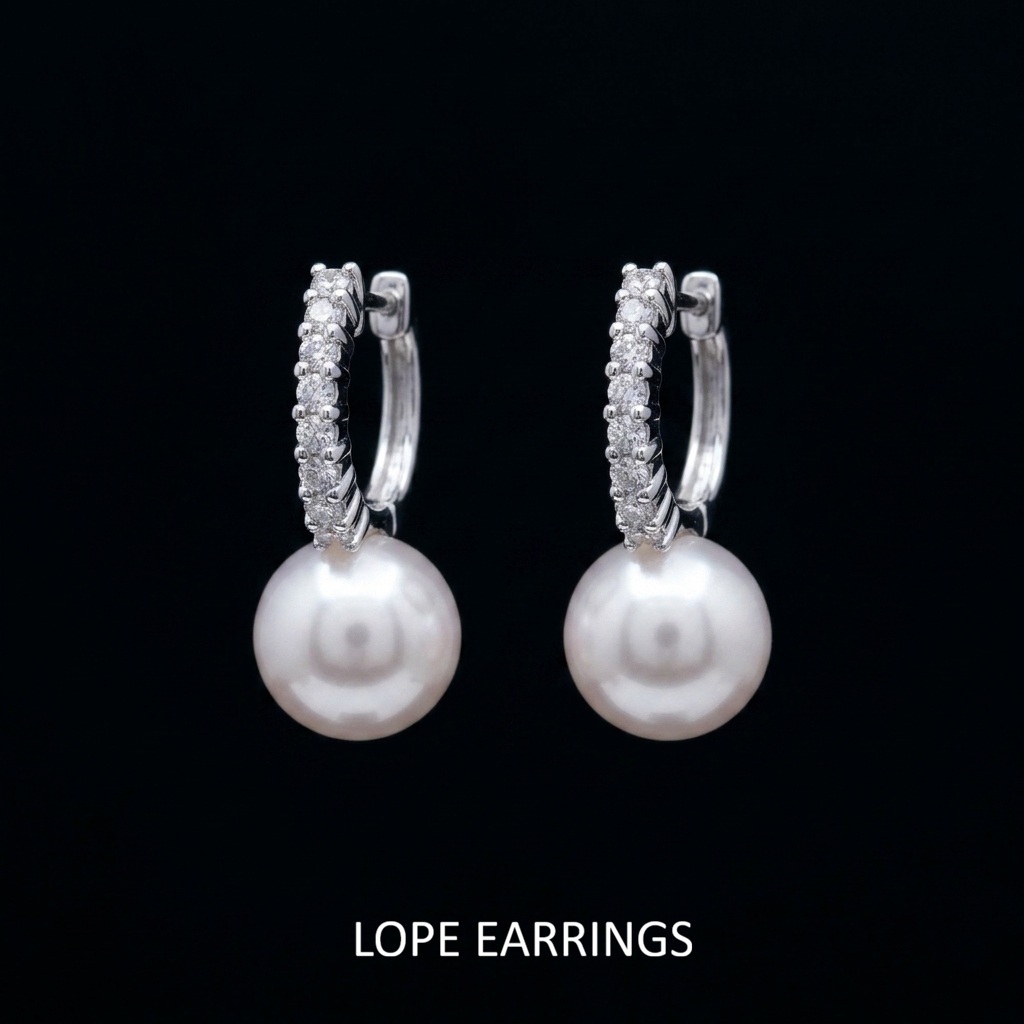 Lope Earrings Akoya Pearl