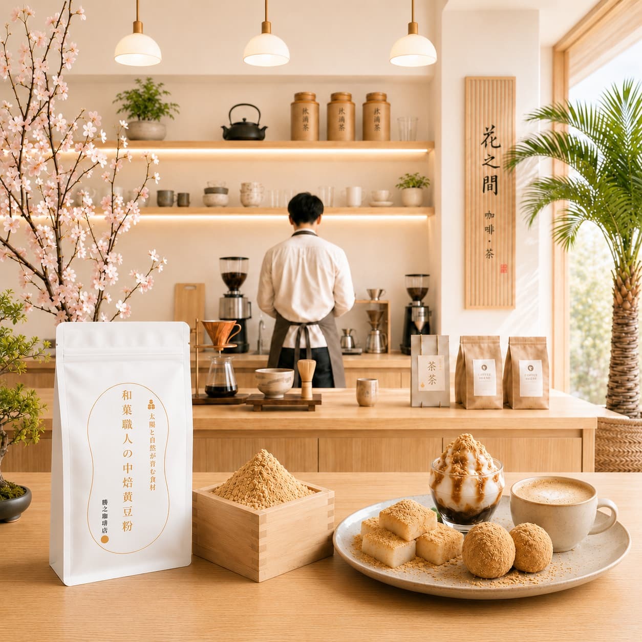 中焙黃豆粉