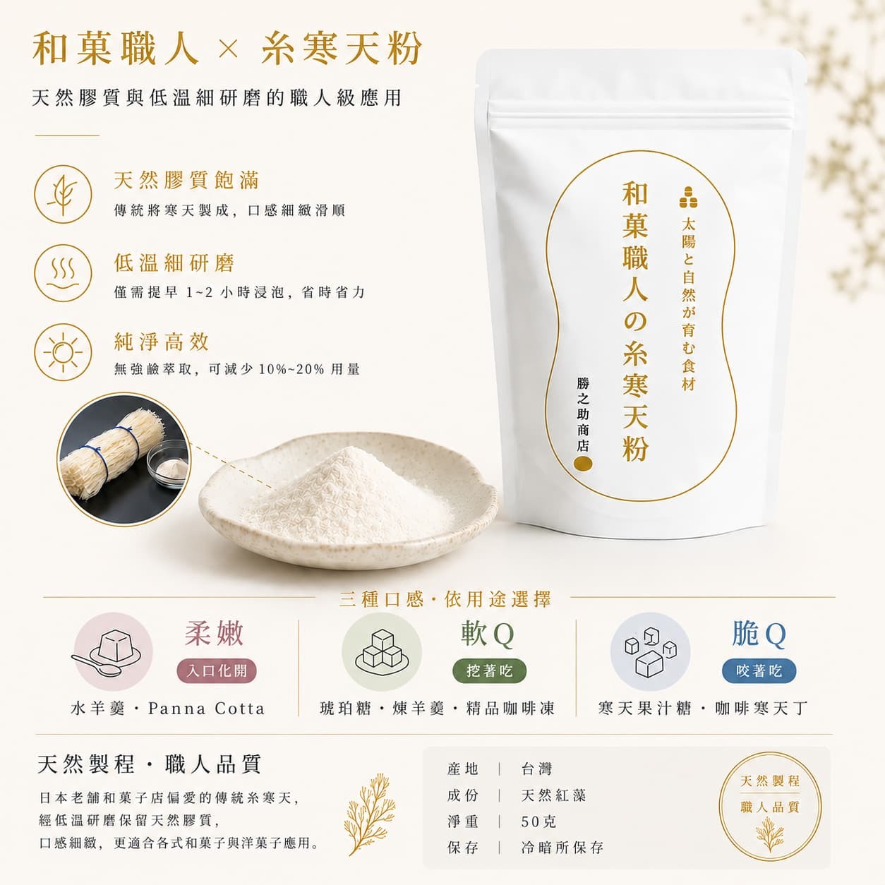 勝之助商店-和菓職人-糸寒天絲寒天粉_正方形_規格書樣式