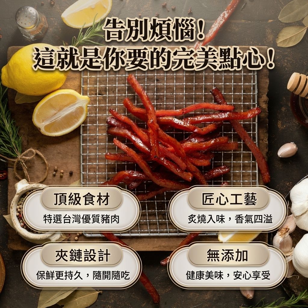 台意思吉 炙燒豬肉條 夾鏈包_S3
