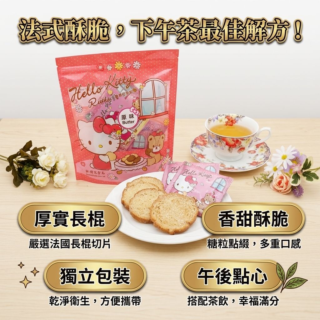 紅櫻花 KT法國麵包脆餅  8入_S3