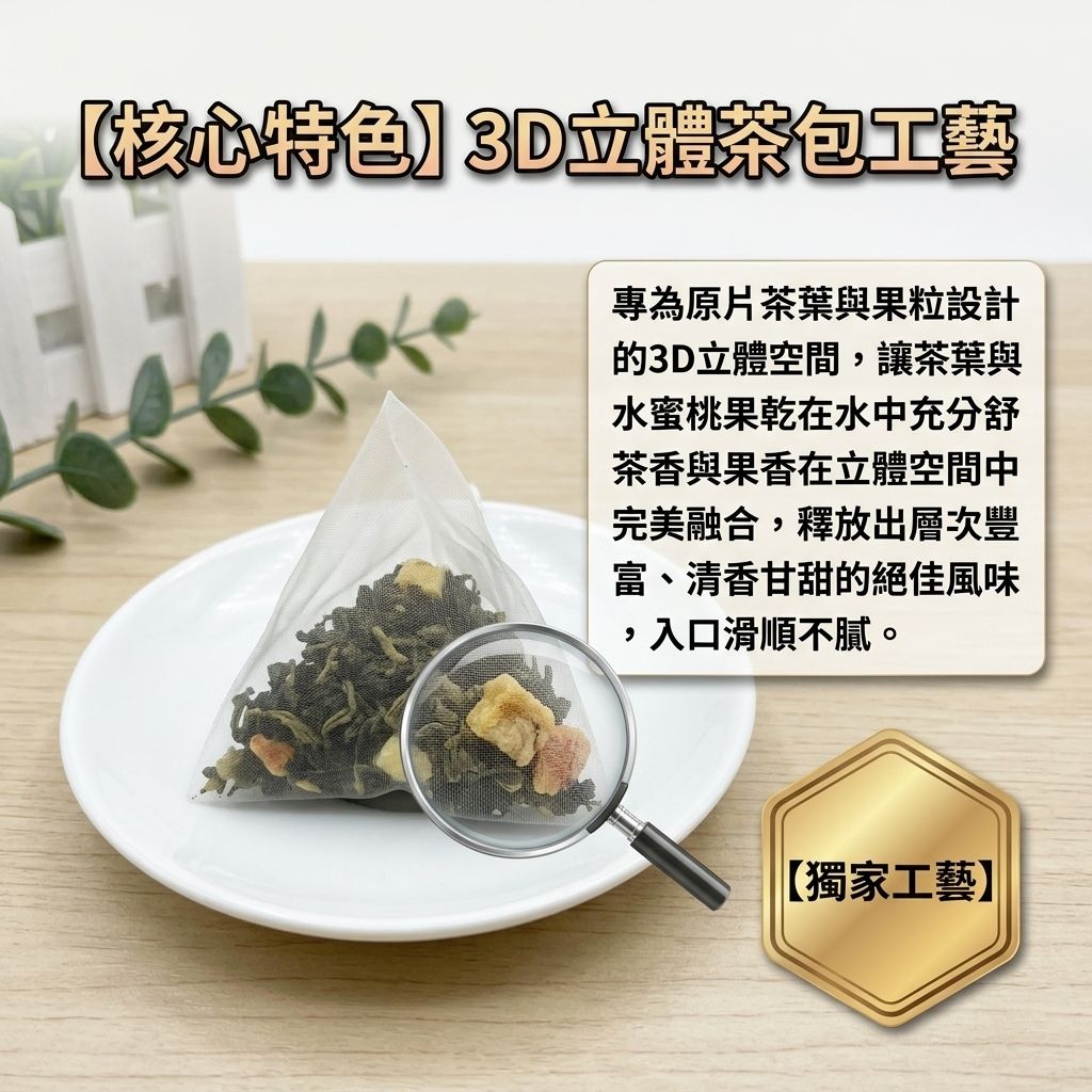 茶粒茶 水蜜桃烏龍茶立體獨立包 3g_S4