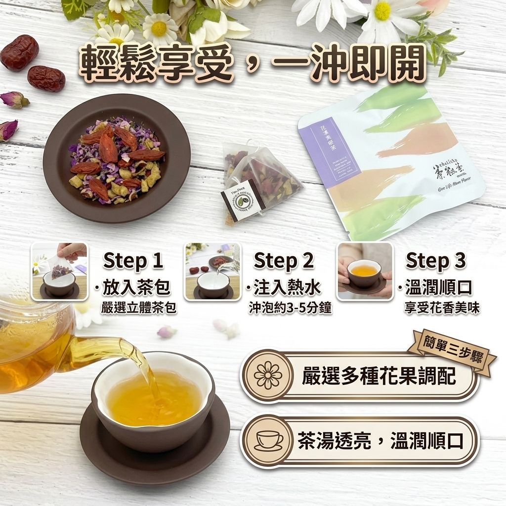 茶粒茶 花漾美妍茶立體獨立包 5g_S5