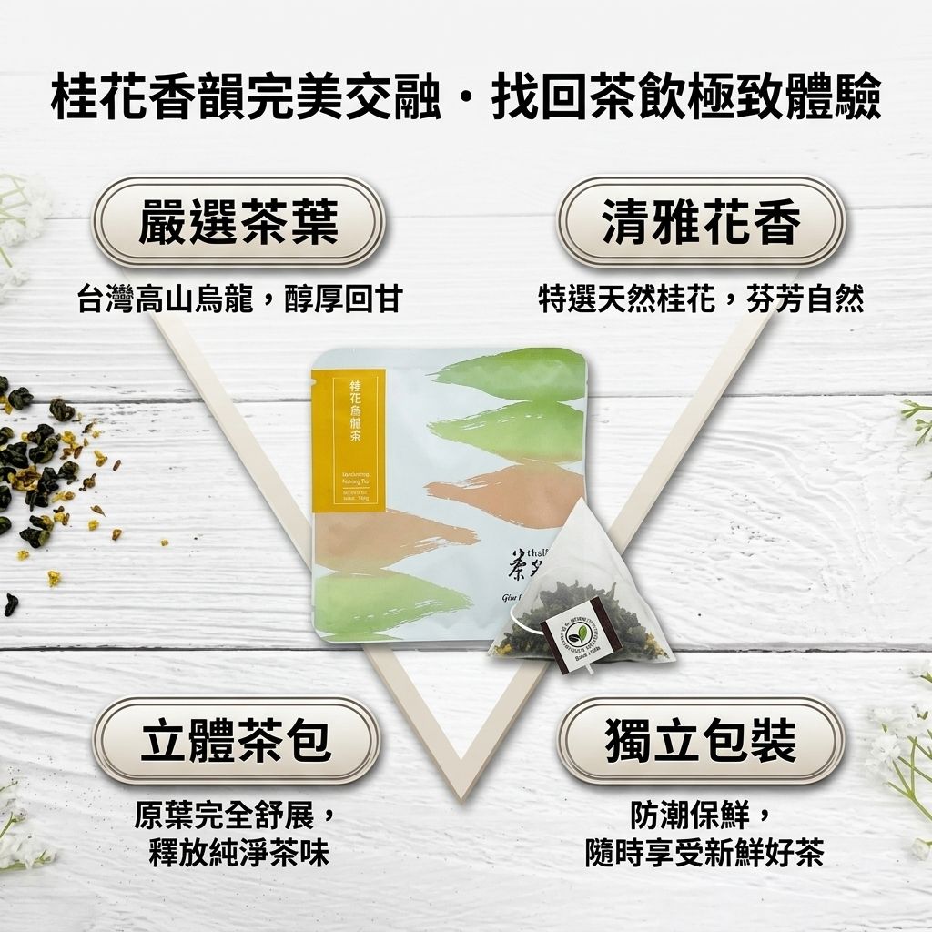 茶粒茶 桂花烏龍茶立體獨立包 3g_S3