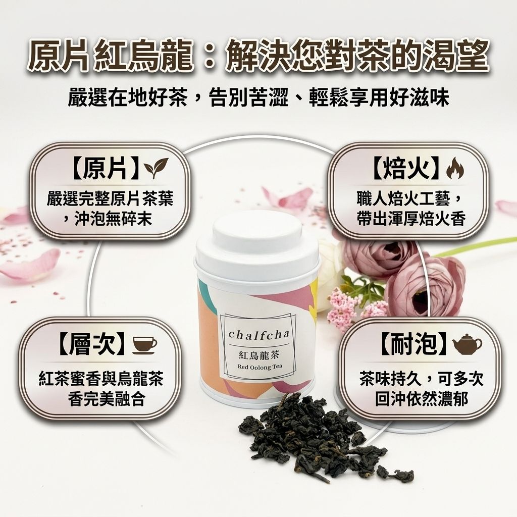 茶粒茶 原片茶葉 Mini曼菲斯 紅烏龍茶_S3