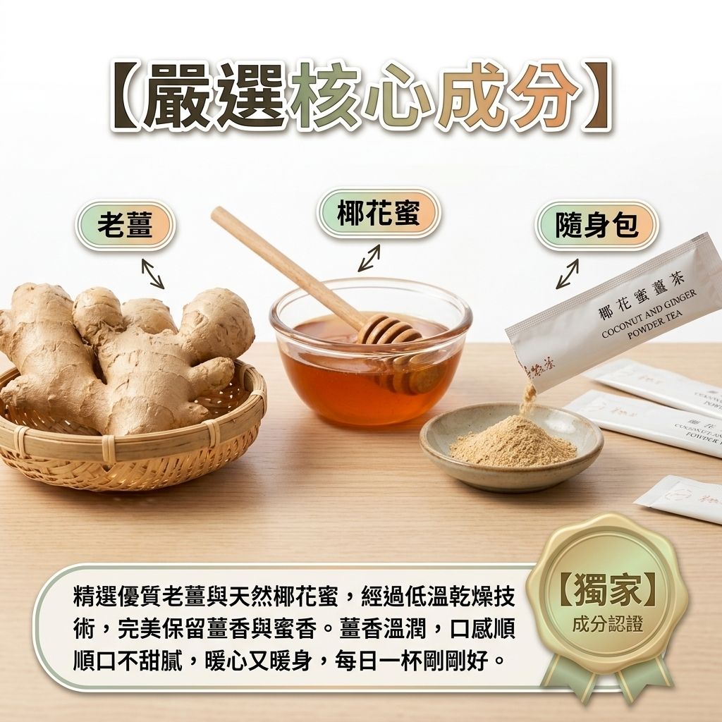 茶粒茶 椰花蜜薑茶隨身包 茶粒茶15入_S4