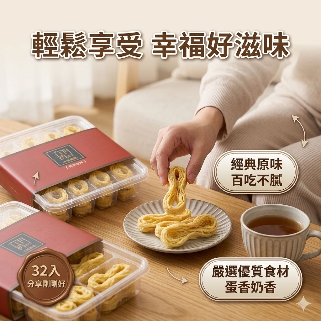 六月初一 8結蛋捲 經典原味  32入_S5