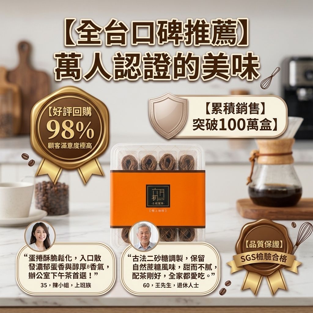 六月初一 8結蛋捲 極上咖啡_S6