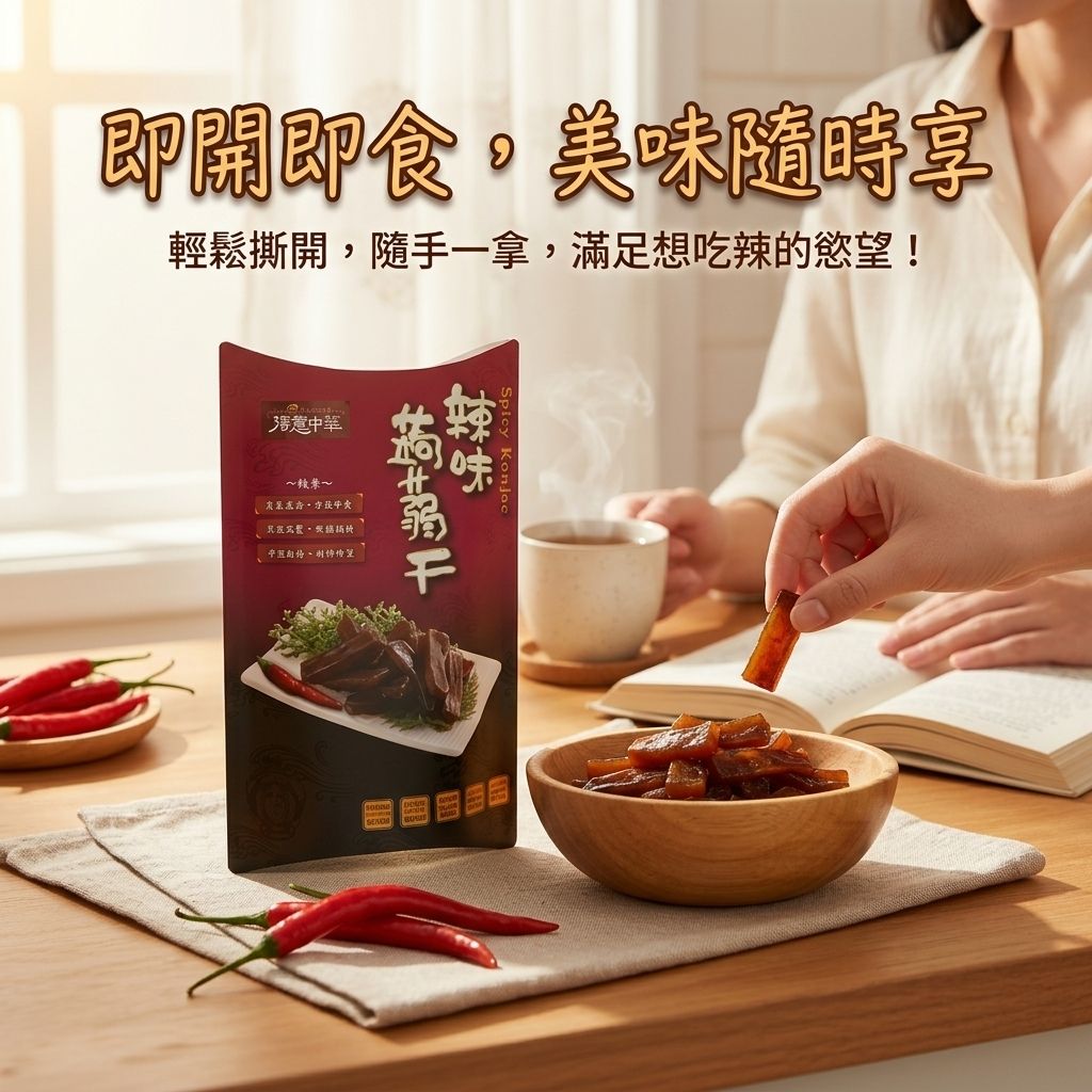 得意中華 辣味蒟蒻干 100g_S5