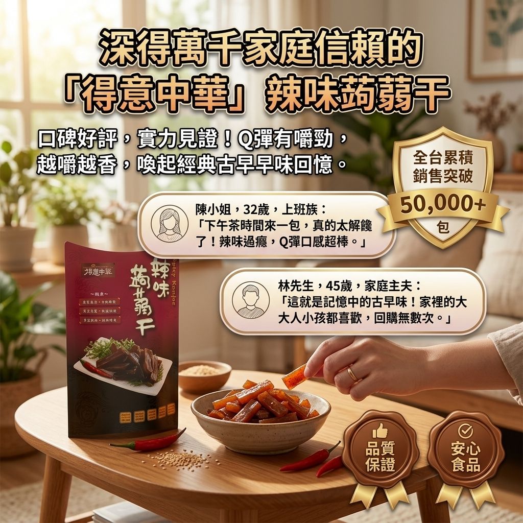 得意中華 辣味蒟蒻干 100g_S6