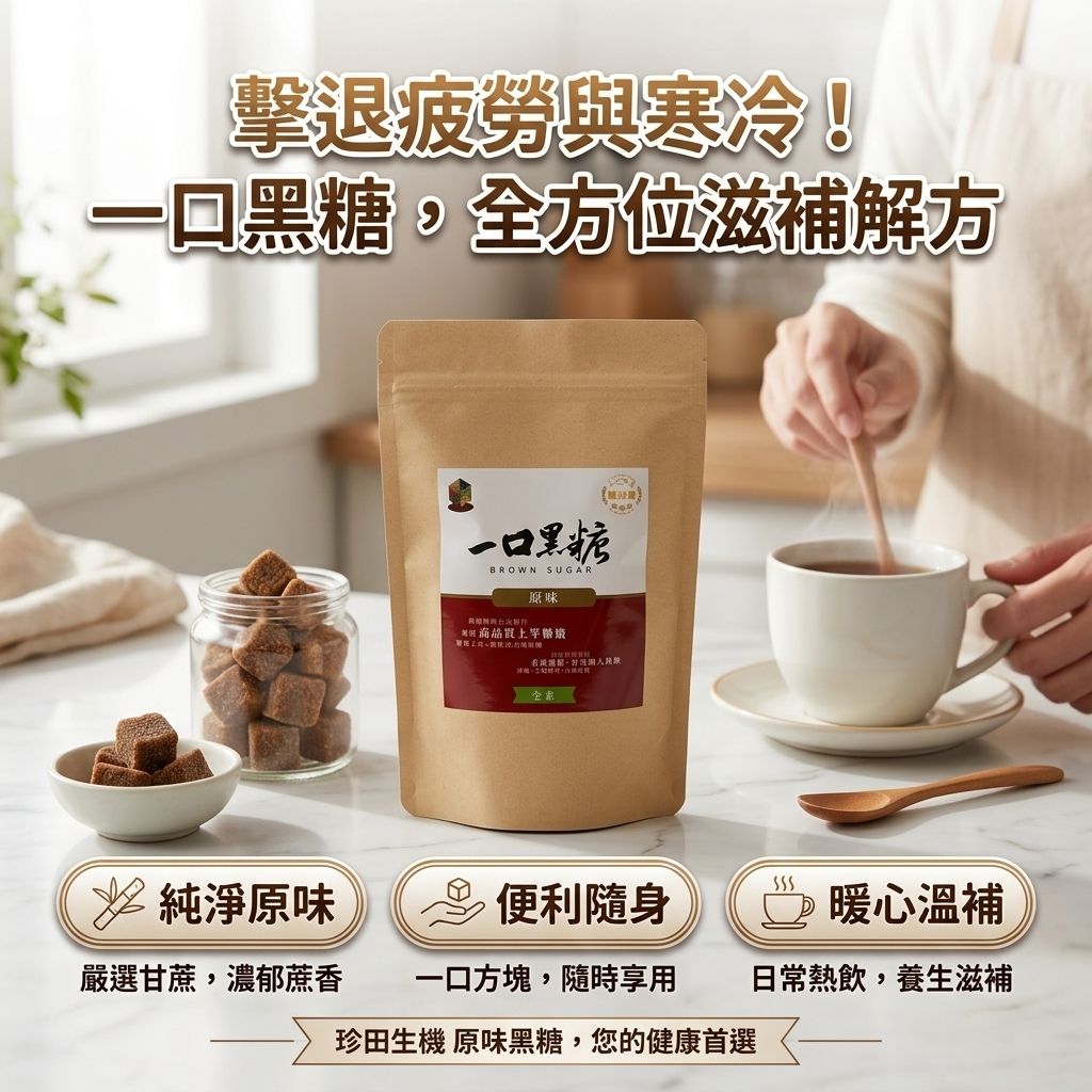 珍田生機 一口黑糖 原味_S3