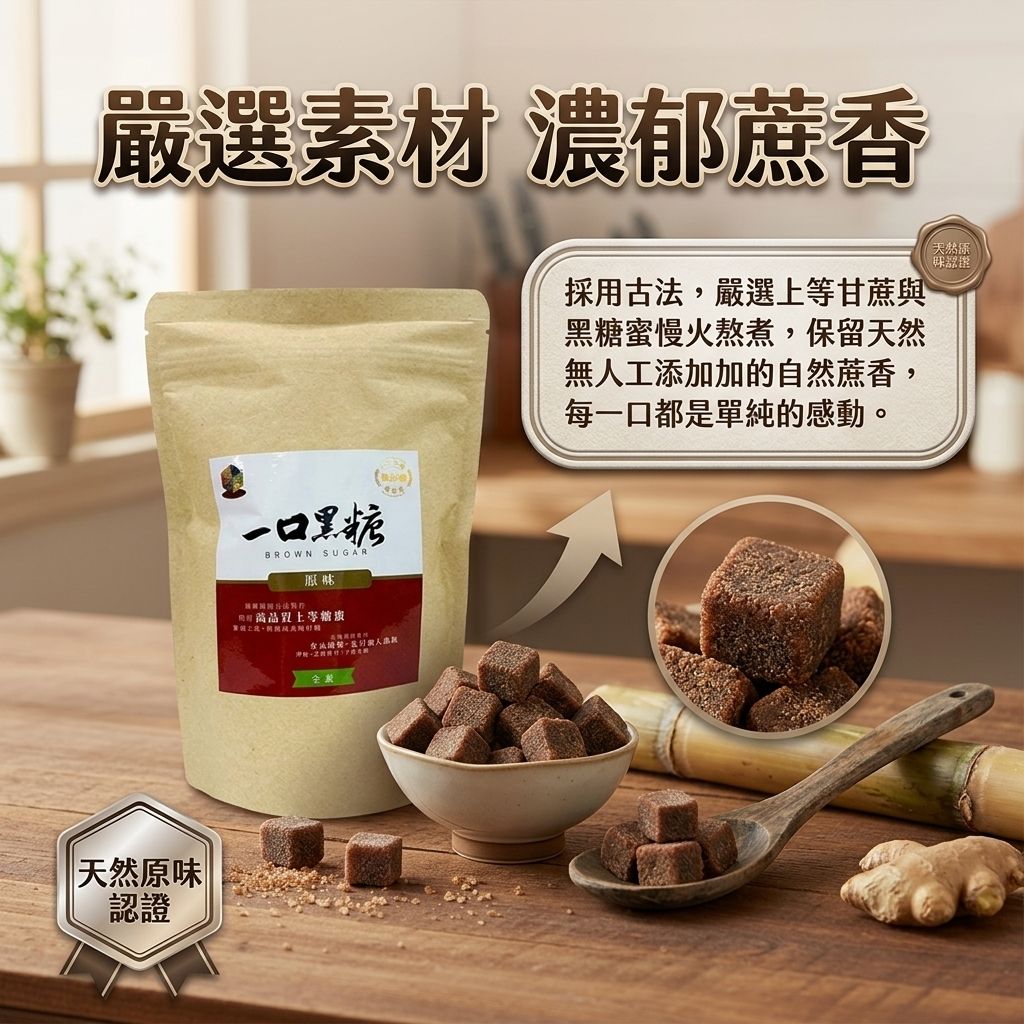 珍田生機 一口黑糖 原味_S4